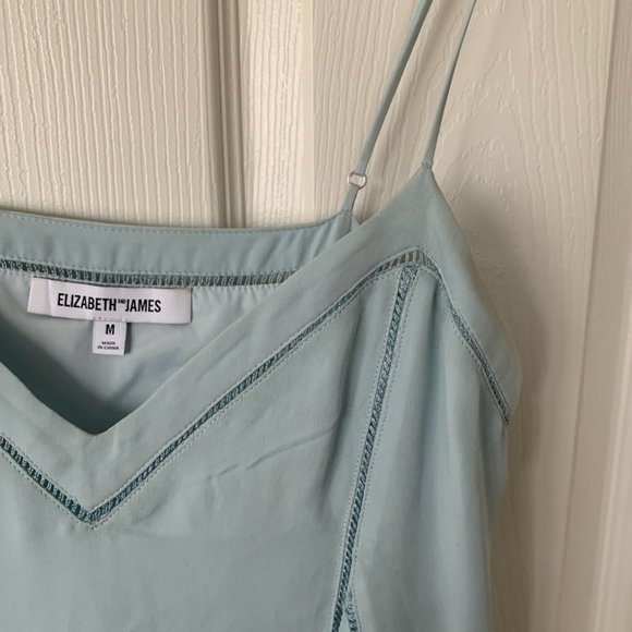 Elizabeth and James Silk Idris Dress In Sky Blue - Picture 3 of 5